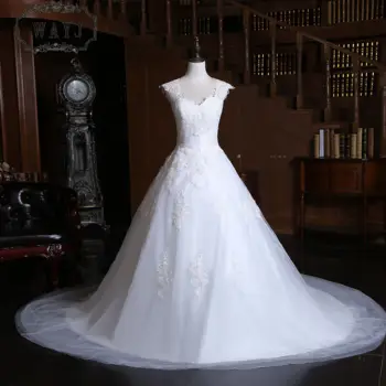 

New Design Princess Wedding Dress 2020 Sweetheart Long Wedding Gown Embroidery Appliques Long Train A-Line Vestido De Noiva
