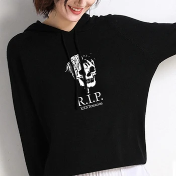 

2019 Winter XXXtentacion Hoodies warm cotton Casual Pullover Streetwear Sweatshirt cotton hoodies women Hoodie Winter Tops