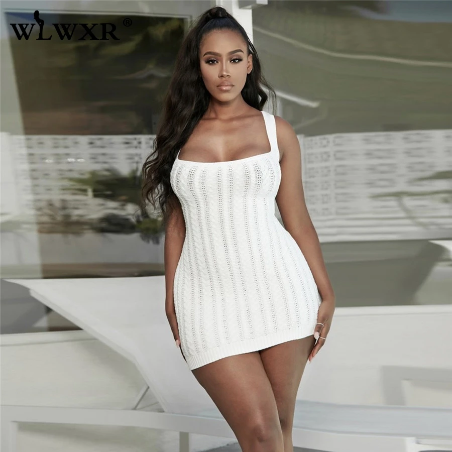 white wrap sweater dress