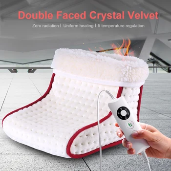

Heated Plug Type Electric Warm Foot Warmer Washable Heat Warmer Cushion Thermal Foot Warmer Massage 5 Modes Heat Settings Gift