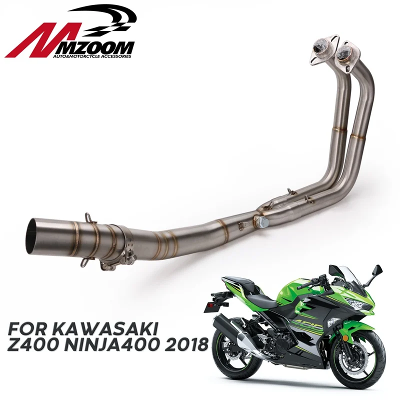 Для Кавасаки ниндзя 400 Z400 мотоцикл выхлопной полный системы заголовок трубы передний звено трубы 51 мм слипоны выхлопной трубы