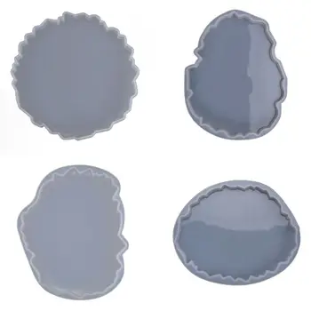 

4Pcs Resin Casting Molds Resin Coaster Mold Silicone Molds for DIY Craft Making