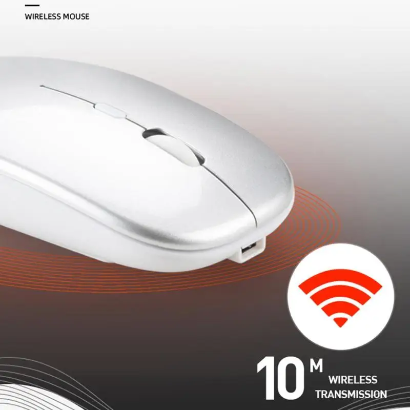 2,4 ГГц+ Bluetooth 5,0 Беспроводной зарядки игровая Мышь 1600 Точек на дюйм 4 кнопку Mute оптическая мышь для настольного компьютера Тетрадь ТВ