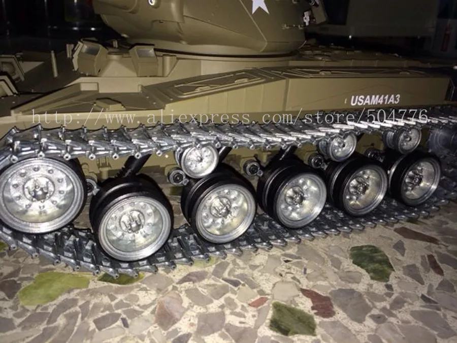 6,0 с инфракрасной боевой системой 1:16 США M41A3 бульдог пульт дистанционного управления боевой танк 3839-1 расширенный металлический Трак металлические колеса