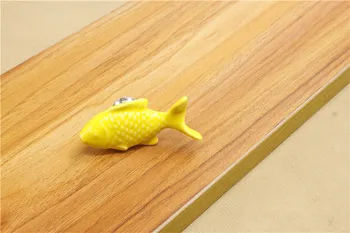 Children Drawer Knobs Fish Shape Ceramic Handles for Kids Room Kitchen Cabinet Handles Cupboard Knobs Furniture Hardware