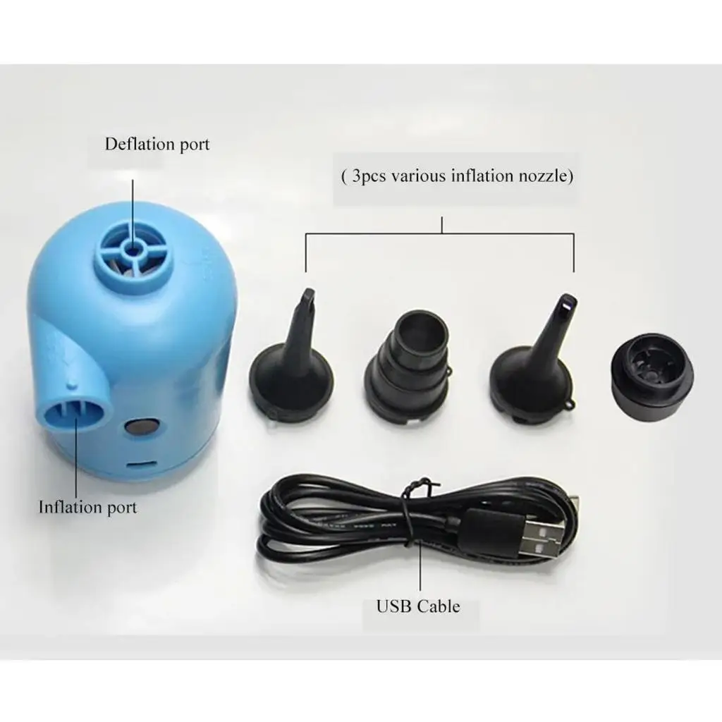 Mini Electric Air Pump Portable Inflator Deflator for Inflatable Sofa Couch Pool Float Garden Swimming Pool Paddling Pool