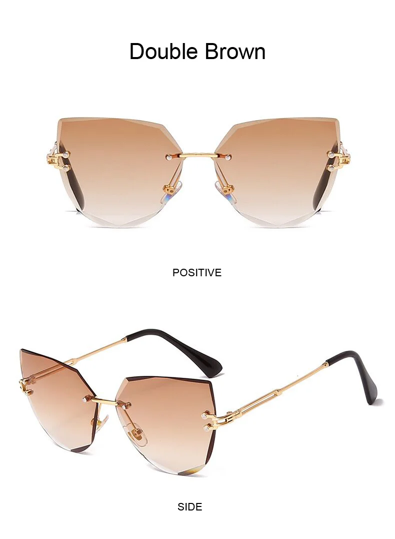 Cat Eye Women Sunglasses High Quality Black Transparent Female Sun Glasses Oculos Feminino De Sol Zonnebril Dames rose gold sunglasses