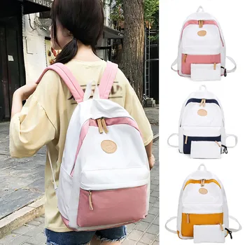 

30#Female Student Campus Nylon Backpack Small Fresh Travel Bag Simple Wild Backpack marhen j bag