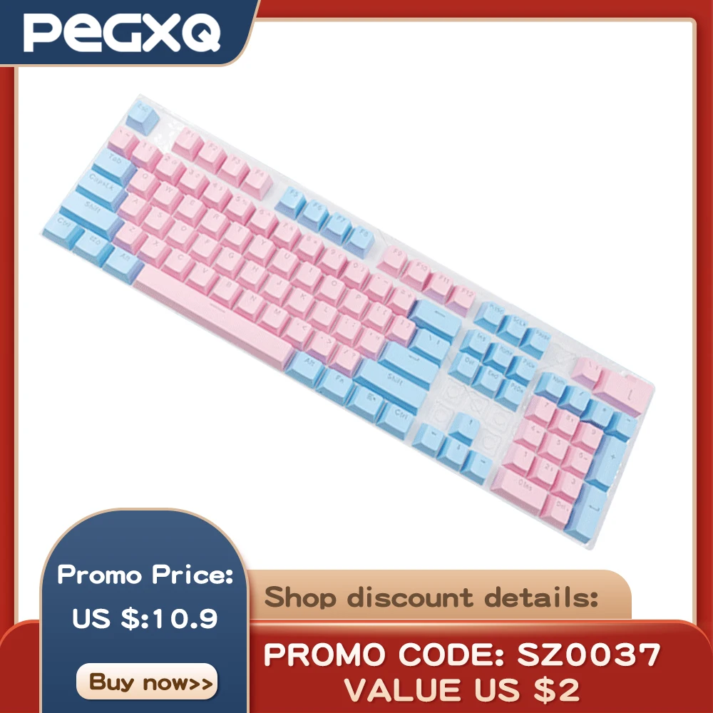 

104 Keys PBT Miami Dye-Sub/ Double Color Backlight Keycap Universal Column For Ikbc Cherry MX Annie Mechanical Keyboard Keycaps