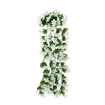 

1pc Violet Green Plant Artificial Simulation Violet Flower Rattan Hanging Basket Fake Flower Home Wedding Decor Party Supplies