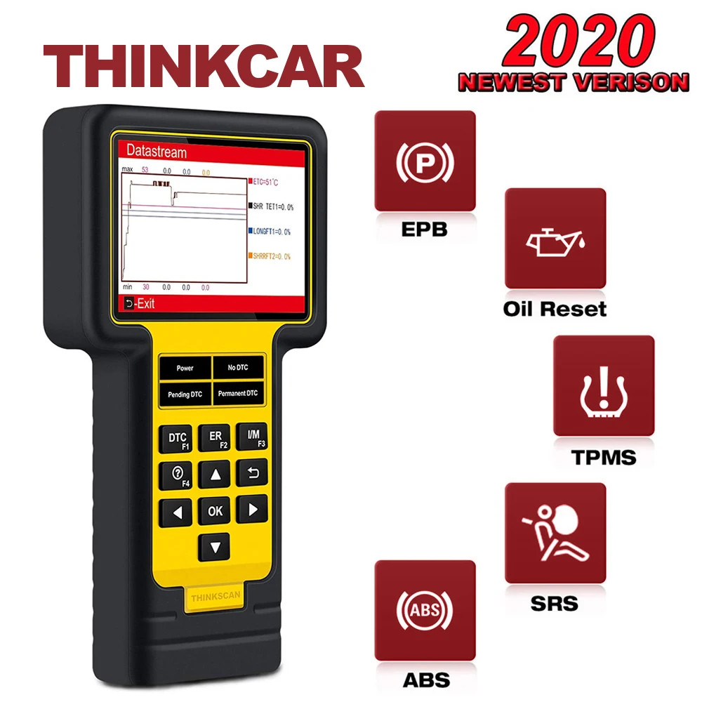 Thinkcar Thinkscan 600 OBD2 Code Reader ABS/SRS Car Scanner Oil/TPMS/Brake Reset Diagnostic Tool OBDII PK CR619 AL619