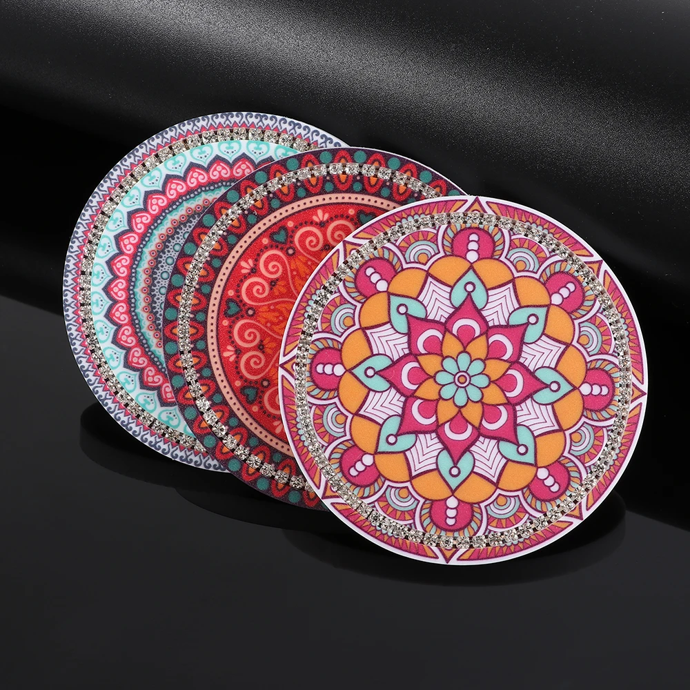 4/6/8Pcs Diamond Coasters with Holder DIY Mandala Coasters Diamond Painting  Kits for Beginners, Adults Kids Art Craft Supplies