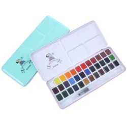 36/24 Color Watercolor Paint Set Solid Pigment Paint Box Portable Student Art Supplies for Artist Aquarela Acuarela