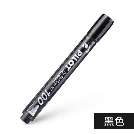 1pcs PILOT Marker SCA-100 Oily Marker Pen Oily Box Head Marker SCA-100 F Tsui Quick-drying ink is not easy to smudge - Цвет: Черный
