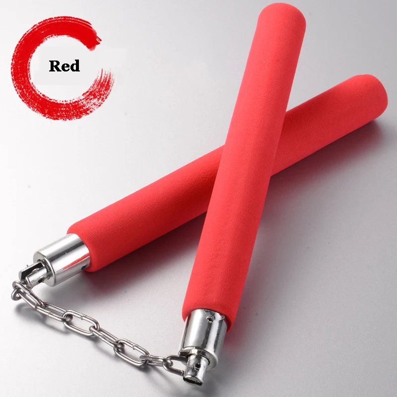 Губка Nunchaku Пена Мягкий красочный Nunchaku веревки цепи пластиковые трубы для транинга кунгфу боевых искусств