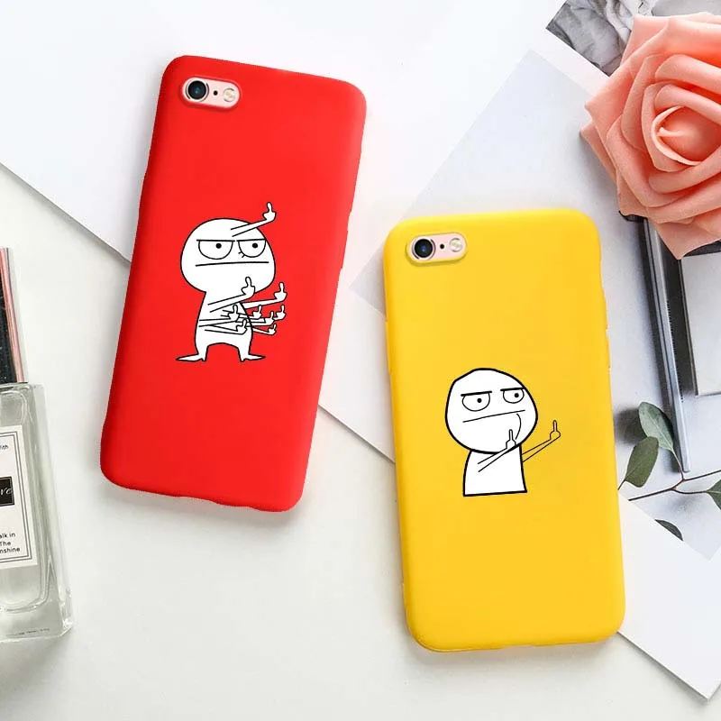 

For iPhone XS Max Case Cute Cartoon Candy Color Painted Silicone Soft TPU Phone Back Cover For Apple iPhone 5 5S 6 6S Plus Cases