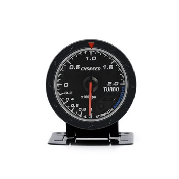 

CNSPEED 60MM Car Turbo Boost Gauge BAR With Sensor White &Amber Lighting Black Face Turbo Boost Meter /Car Meter YC101347