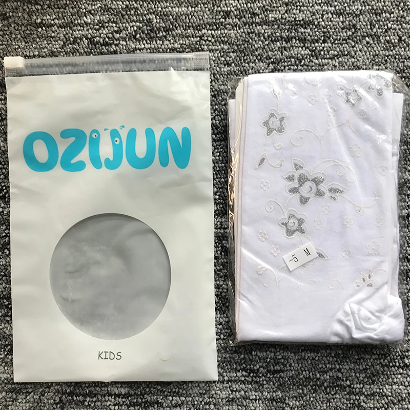 Spring 80D Kids Opaque White Nylon Printed Floral Butterfly Velvet Stretchy Tights Children Wedding White Graphic Tights kids socks kids pantyhose toddler tights kids leggings