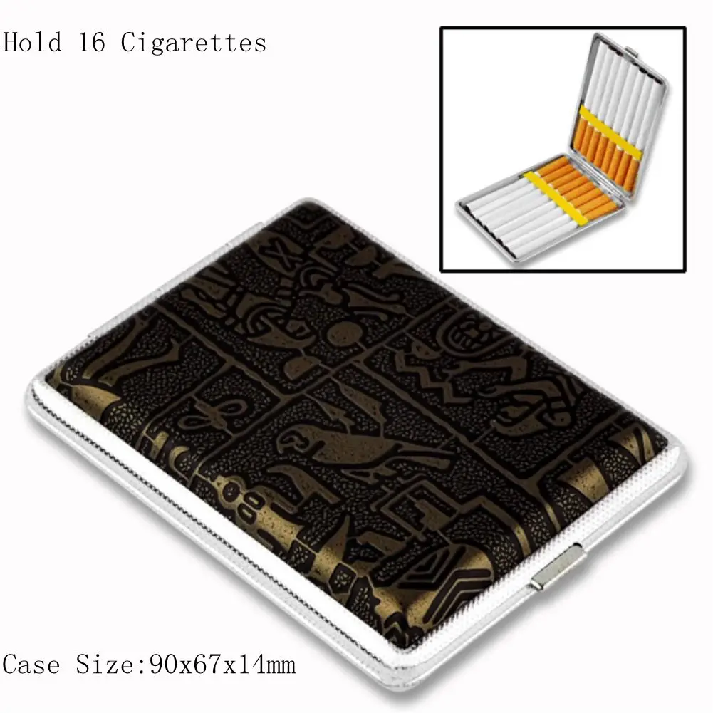 hold 16pcs WITUSE PU чехол для сигарет коробка может вместить 10 12 14 16 18 20 шт Розничная Новинка классический кожаный Сплав Металлический Держатель Сигары EG5798 - Цвет: hold 16pcs