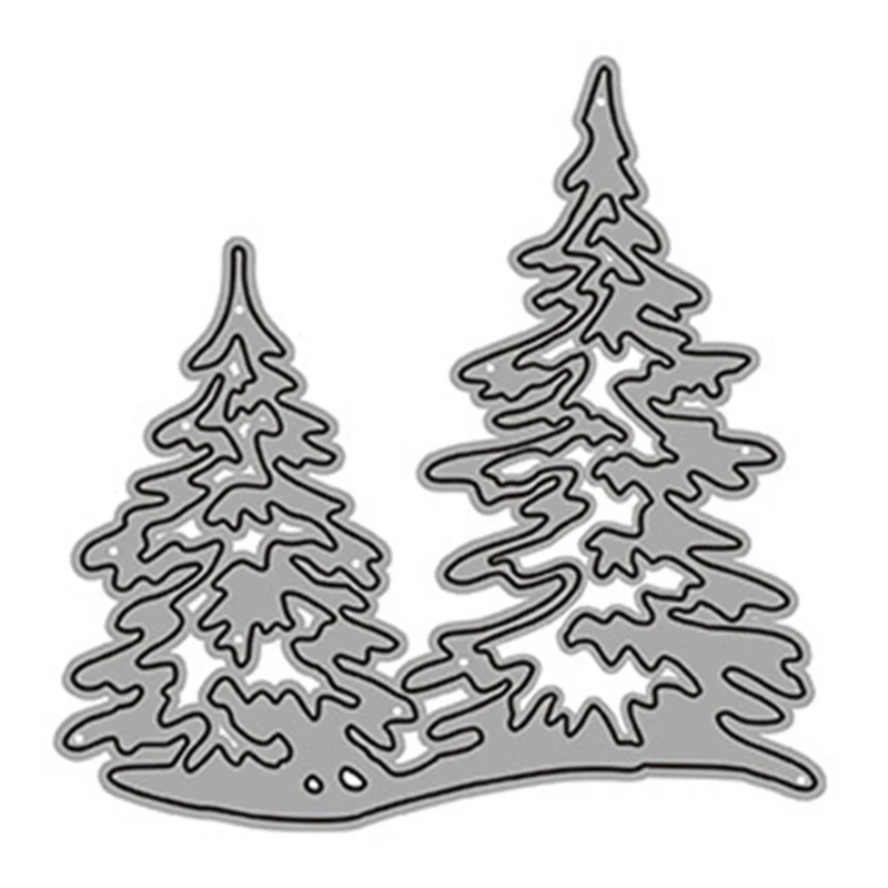 Christmas Tree Metal Cutting Dies DIY Craft Stencil Paper Card Decor Cuts 
