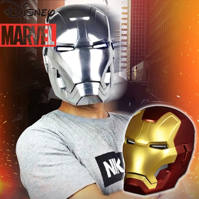 アイアンマン1:1合金ヘルメットアーマー本物の通話誘導開閉マスク金属