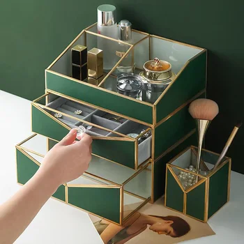 

Cosmetics Storage Box Beauty Tool Storage Box Beauty Box Dust-Proof Makeup Brush Tube Dresser Skin Care Product Storage Box