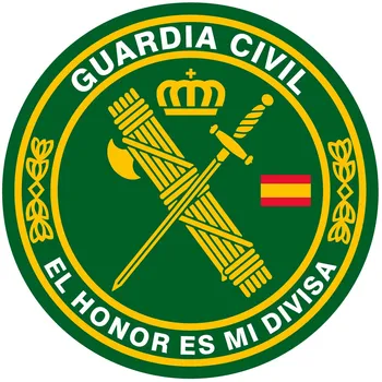

Sticker circle Civil Guard "honor is my badge"-diameter 70mm.