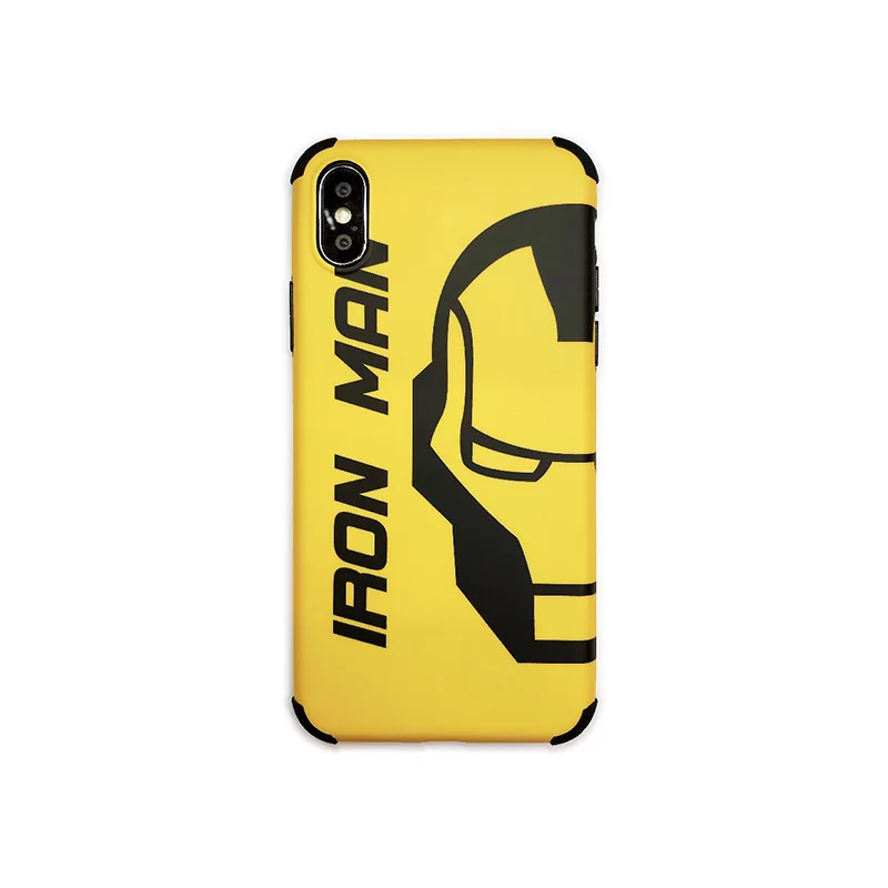 

Explosion Marvel Iron Man Apple x XS MAX Four Corners Anti-fall iPhone xr Mobile Shell iPhone 7plus 6s 8plus Silicone Phone Case