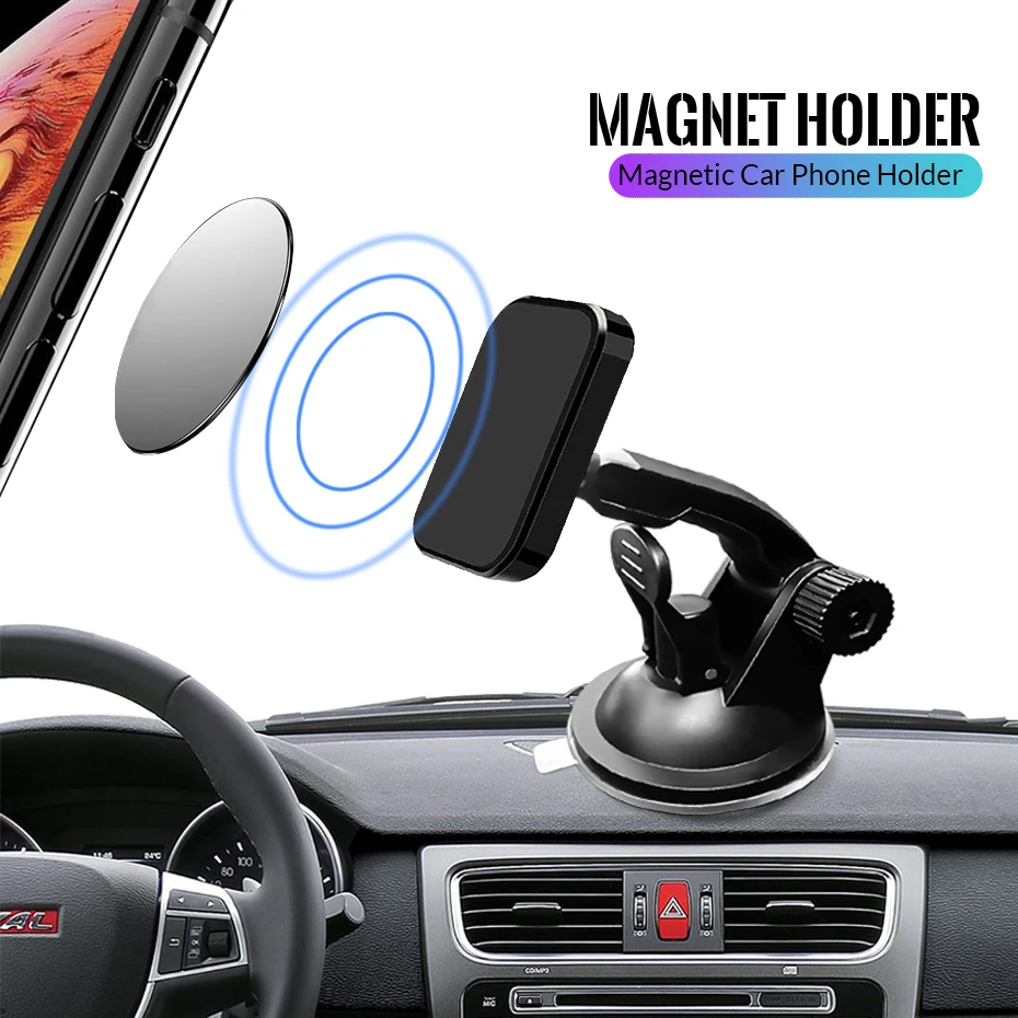 flexible phone holder Magnetic Car Phone Holder Windshield Sucker Stand 360 Degree Mobile Cell Magnet Mount Support For iPhone Xiaomi Samsung Huawei iphone charging dock