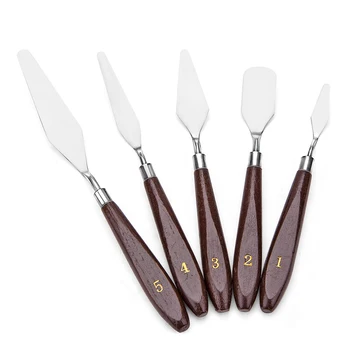 

Detail Paint Brush Sketched Lines Set Blade Art Spatula Knives Palette Scraper Triangular Handle Watercolor Oil Painting Tool