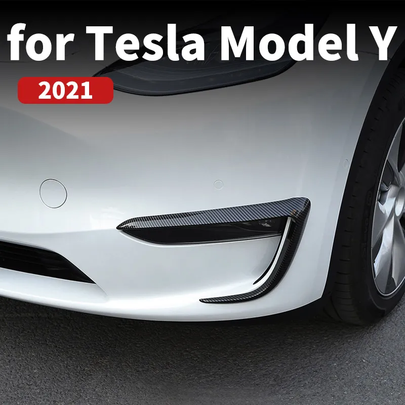 For Tesla Model Y 2021 Front Fog Lamp Frame Car Accessories Corner Protector Body Anti-scratch Decoration | Автомобили и
