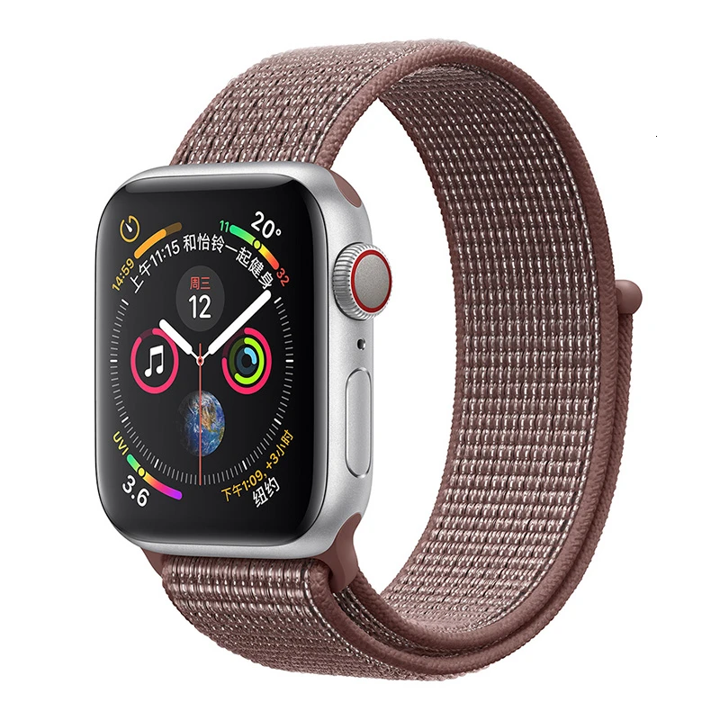 Спортивный тканый нейлоновый ремешок на липучке для apple watch, ремешок 44 мм, 40 мм, браслет на запястье, ремень из ткани iwatch, серия 5, 4, 3, 2, 1, 38 мм, 42 мм