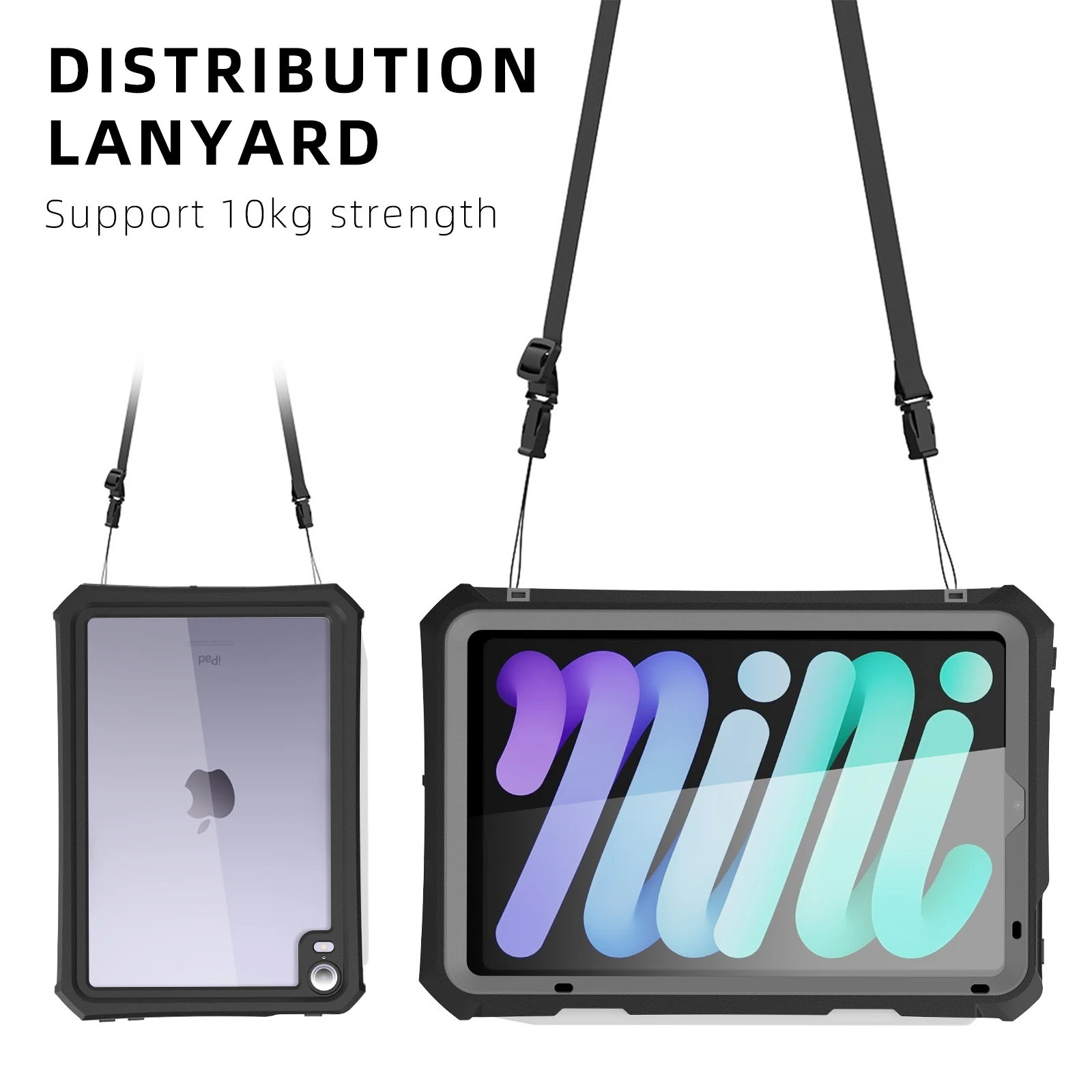 resistente totalmente selado caso impermeável para apple mini polegadas capa filme de tela
