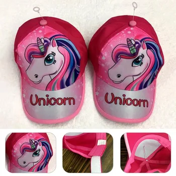 

Cute Unicorn Kids Summer Sun Caps Sports Baseball Hats Kid Gift Toy Horse School Kids Best Gift Cute 52-54cm Adjustable