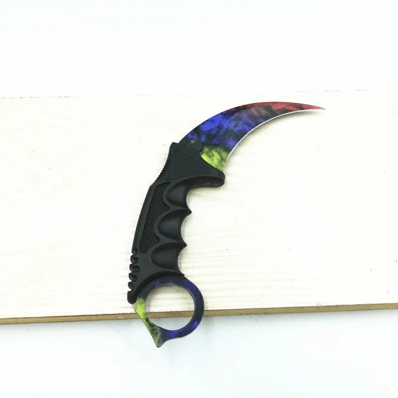 HS инструменты CS GO контр страйк Коготь Karambit нож шейный нож с оболочкой тигровый зуб настоящая игра нож Походный нож