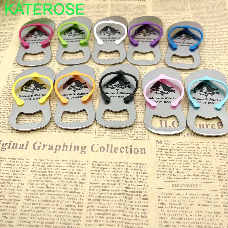 flip flop bottle opener personalized