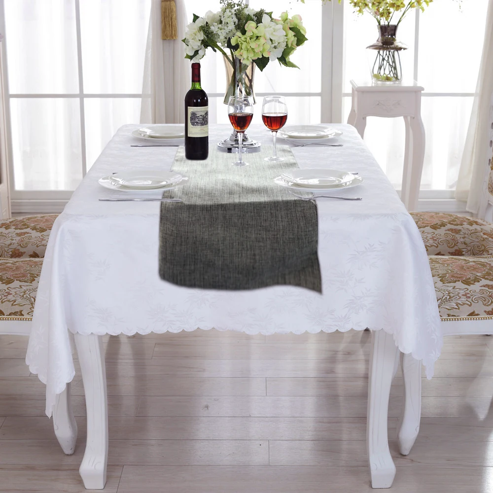 

Wedding Party Vintage Burlap Lace Hessian Table Runner Natural Jute Country Party Wedding Decoration Table Decoration