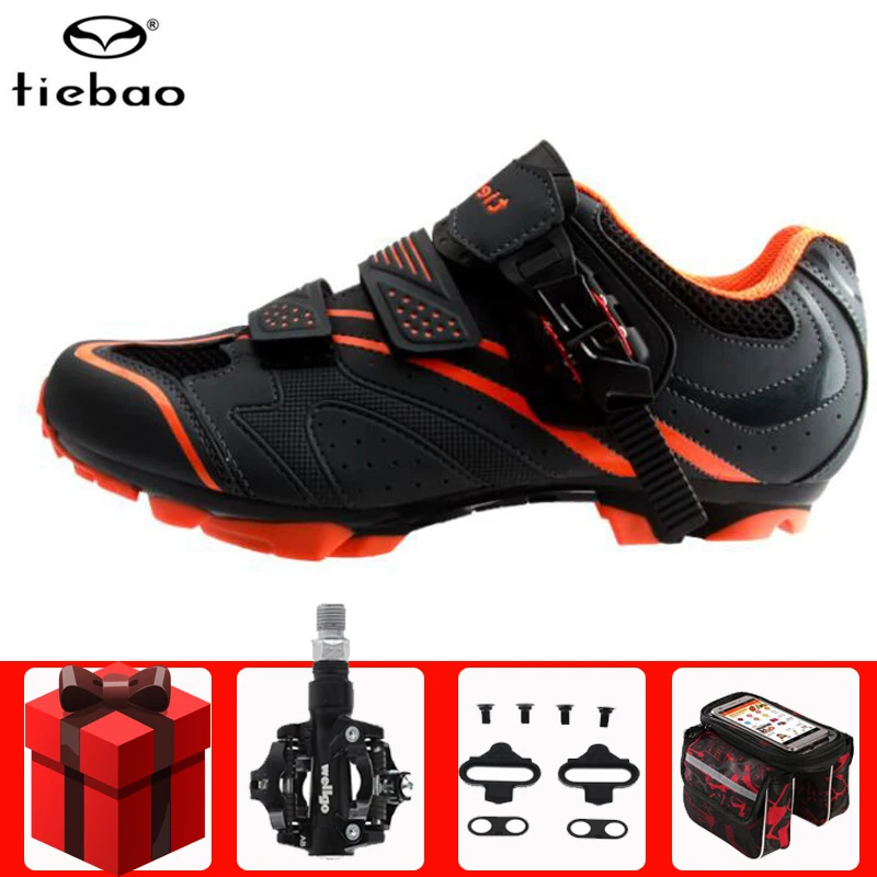Tiebao/Обувь для горного велоспорта; Добавить педаль SPD; дышащая обувь для велосипеда с автоматическим замком; спортивная обувь для гонок; кроссовки; Zapatos Ciclismo - Цвет: add all