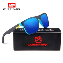 QUESHARK, велосипедные поляризованные солнцезащитные очки с принтом TR90, рама, велосипедные очки, спортивные, для кемпинга, пеших прогулок, рыбалки, велосипедные очки