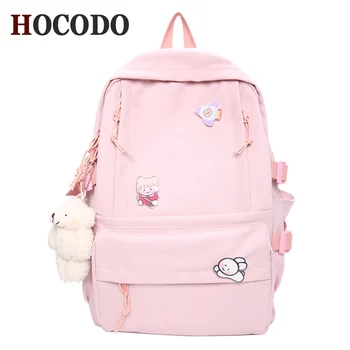 

HOCODO Anti Theft Backpack Laptop Bag High Quality Nylon School Bag Zipper Schoolbag For Female Large Capacity Travel Backpack
