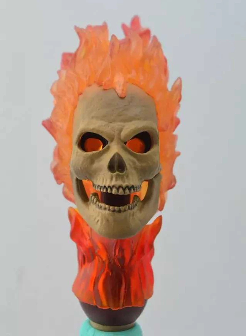 Collectible 1/6 Scale Action Figure Headplay Ghost Rider Head Sculpt Model Red/Blue Version for 12'' Male Action Figure
