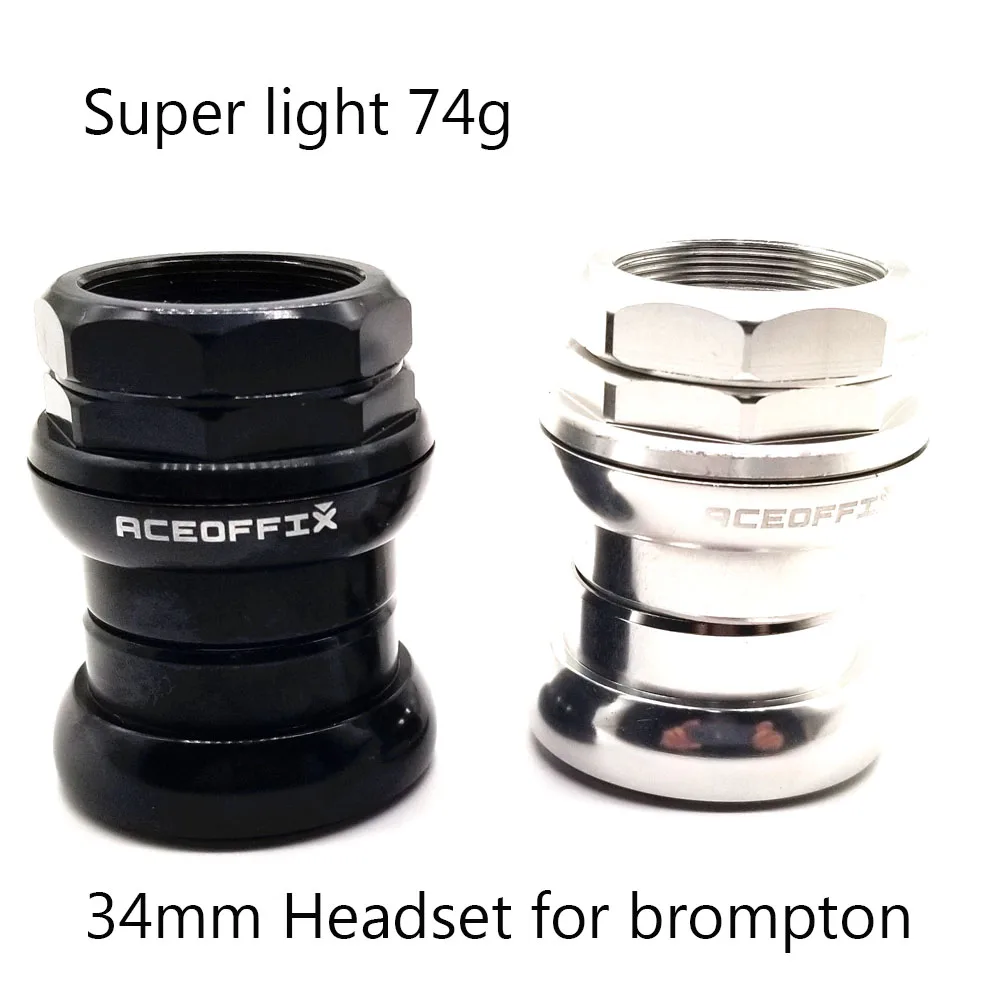 34mm Ultralight 74g Bicycle External Headset For Folding Bikes 1 1/8