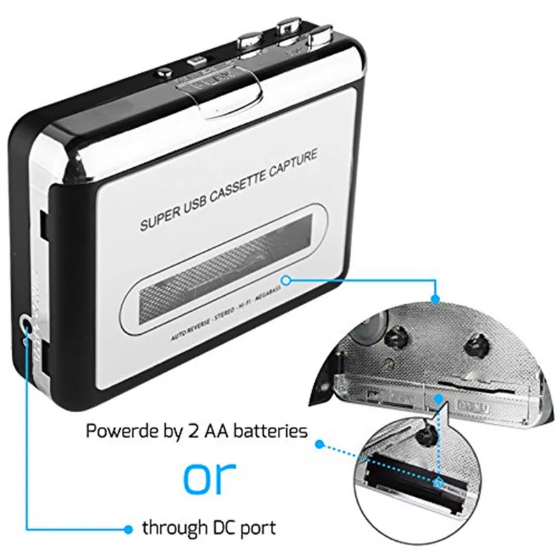 cassette tape drive Via computer laptop