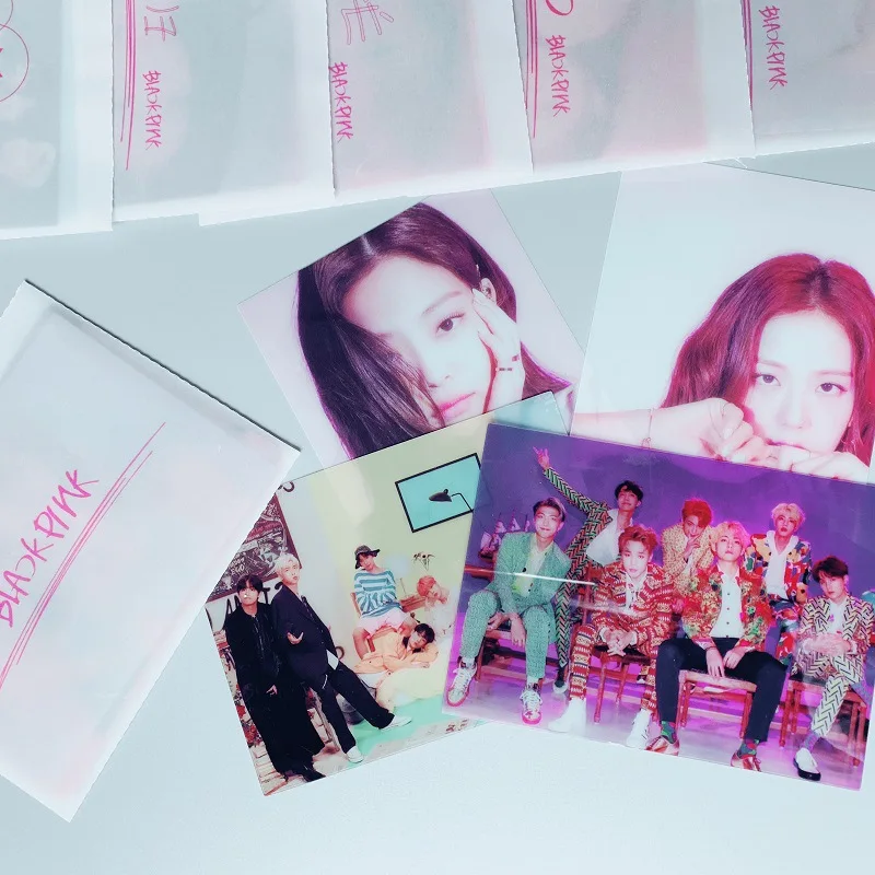 

5 sets/lot KPOP BLACKPINK PVC photo card Lisa Rose Jisoo Jennie Official photo album Postcard for Gift