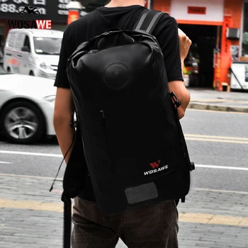 

WOSAWE 25L Motorcycle Waterproof Tail Bags Multi-functional Durable Rear Motorcycle Seat Bag High Capacity Travel PVC Bag