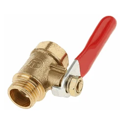 Brass Small Ball Valve 1/4'' Female/Male Thread Brass Valve Connector Joint Copper Pipe Fitting Coupler Adapter