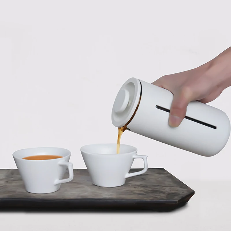 TIMEMORE Store 프렌치 프레스 커피 소형 U 450ml 메이커 용품 머그잔 화이트 블랙 주방 홈 Trave Office