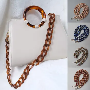 

2020 New Fashion Woman Bag Accessory Detachable Replacement Blue Brown Acrylic Chain Luxury Strap Resin Shoulder Clutch Chain