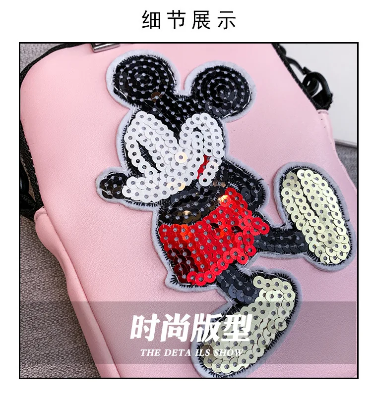 Disney shoulder bag Mickey mouse lady messenger shoulder cartoon bag female new casual messenger shoulder bag