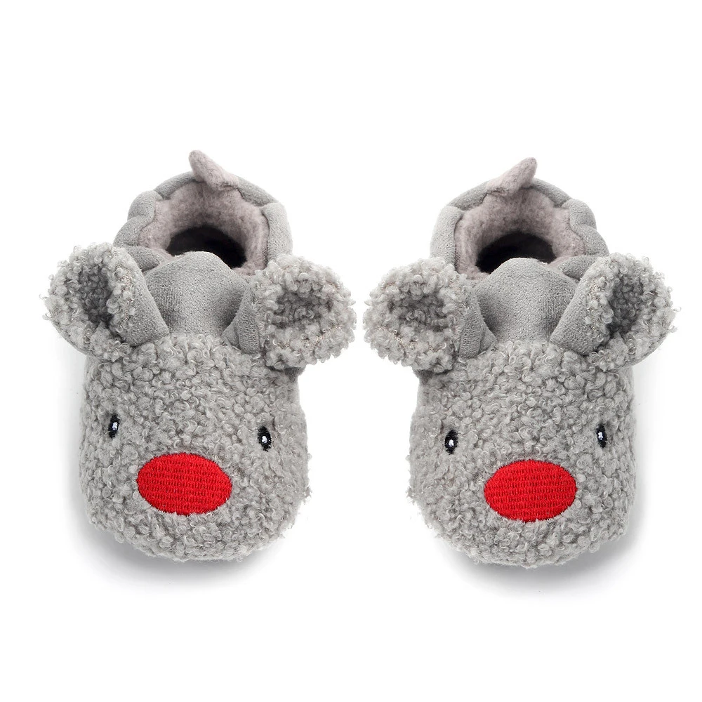 Baby Cotton Shoes Winter Cute Baby Warm Non-slip Toddler Shoes Plush Home Shoes For Baby